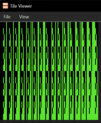 Mesen Tile Viewer showing a counting pattern