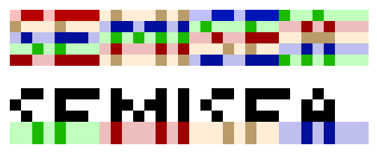Fig. 1 but row 3 is also drawn